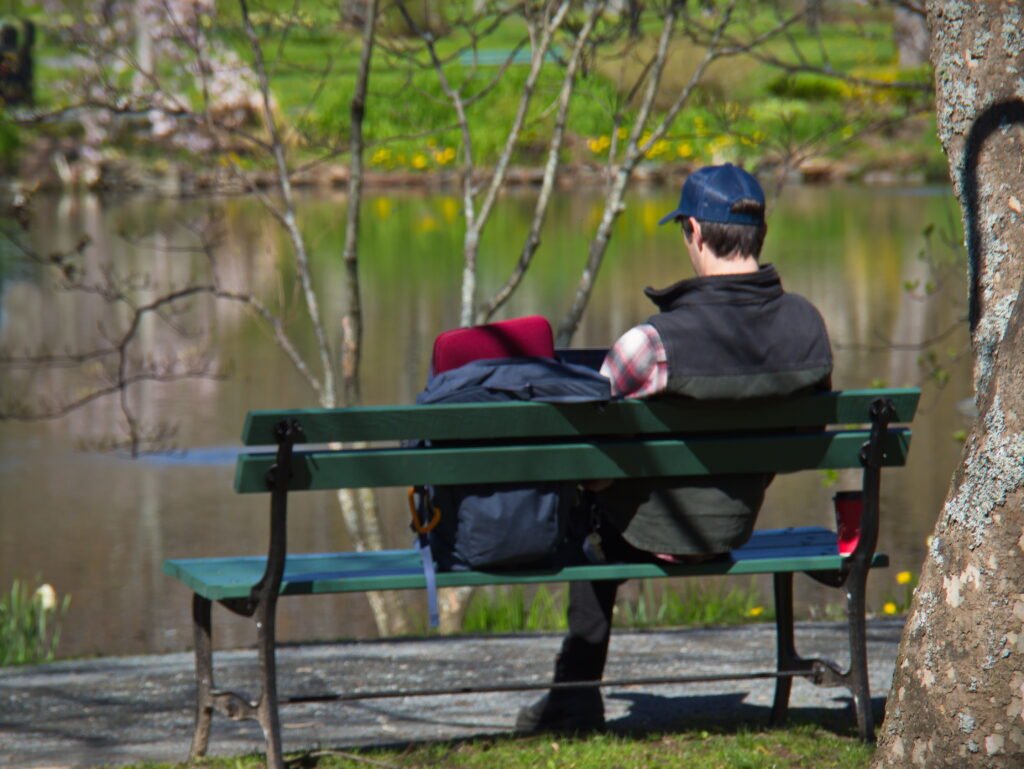Men on bench